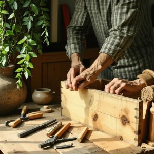 Fabriquer un meuble rangement écologique : guide facile maison