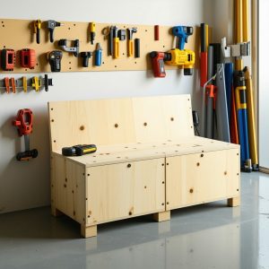 Tuto DIY : fabriquer un meuble banc de rangement pratique